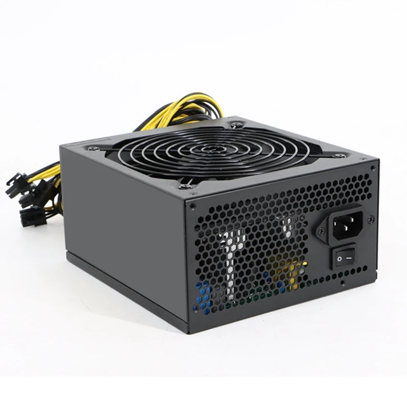 1800W ATX ETH Mining Power Supply Bitcoin 180V-264V 10 6P Ports 4U Single