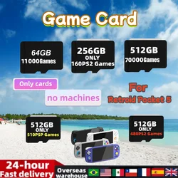 Game Card For Retroid Pocket 5 Memory Card TF Card SD Card Retro Game PSP PS2 Gift Android Portable Handheld Game Console 512G