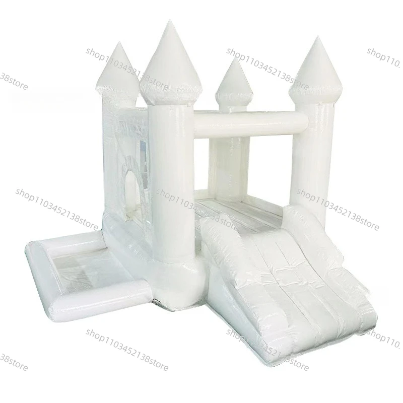 

White Wedding Trampoline Air Model Outdoor Proposal Birthday Party Jumping Bed Outdoor European Bouncy Castle