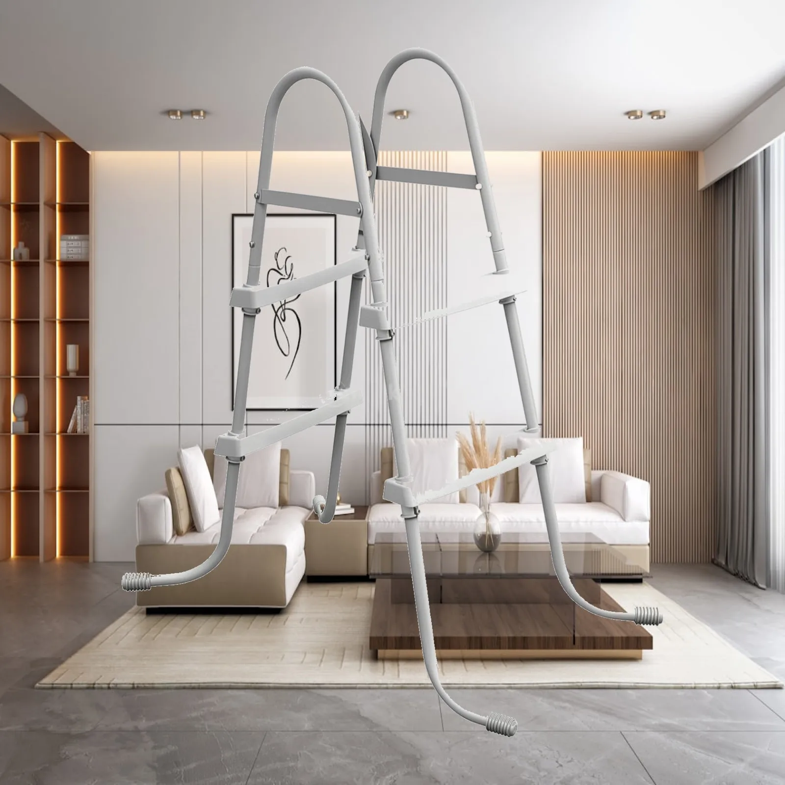 A-Shape Pool Ladder Stable Above Ground Pool Ladder Long-Lasting Secure for Families, Backyard Pools