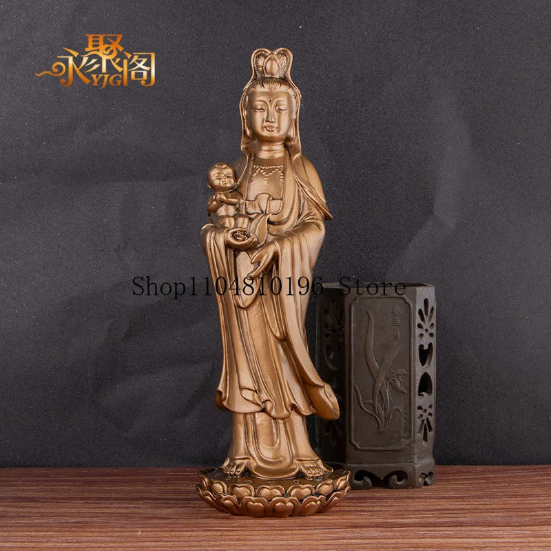 Guanyin Bodhisattva statue for home decoration, suitable for living rooms, for home worship, and for feng shui purposes; wholesa