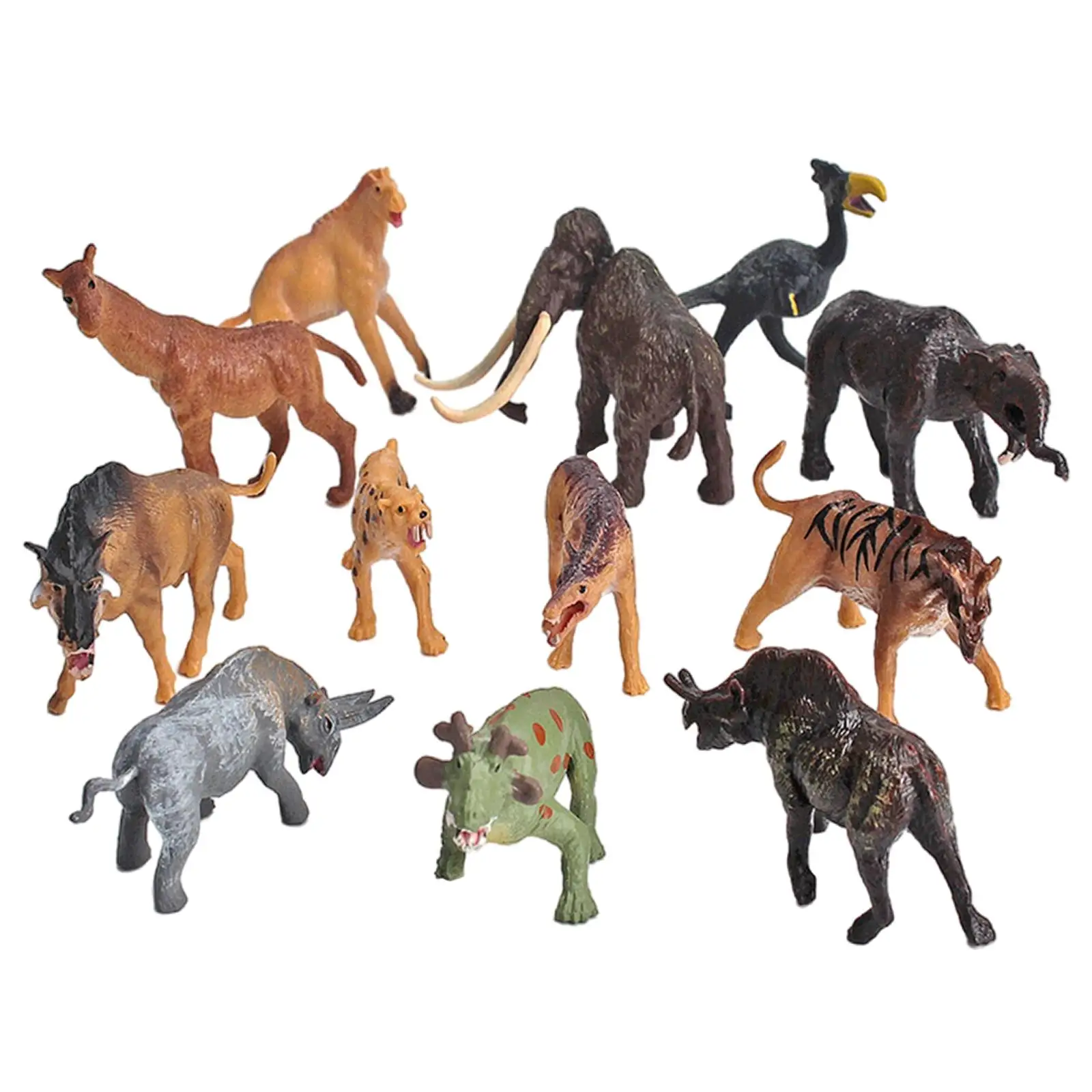 12 Pieces Simulation Figurine Statues Playset Animal Model Classrooms Party Favors Educational Toy