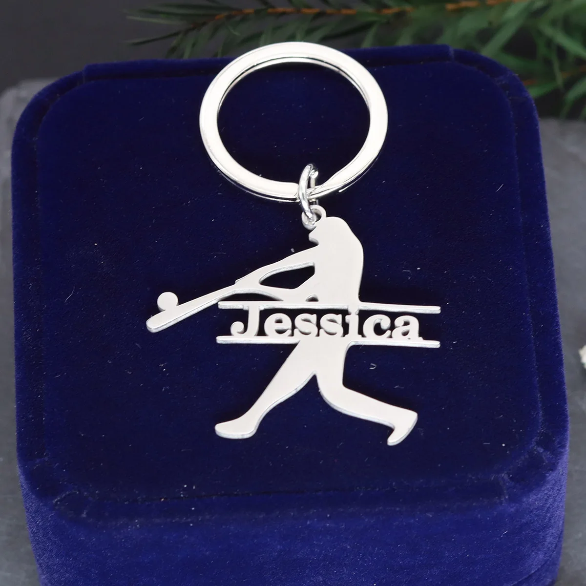 Nome personalizado esportes chaveiro personalizado pingente de aço inoxidável chaveiros para mulheres masculino chaveiro personalizado jóias presentes