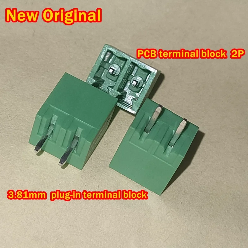 10Pcs to 100Pcs Pcb Terminal Block, 3.81mm Terminal Block, 15Edg Kf2Edg, Plug-In Terminal Block, 2P 4P, Green t