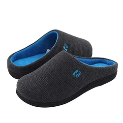 Zapatillas cálidas de suela gruesa para hombre y mujer, pantuflas de tela TPR duraderas, Gel de rebote lento, esponja viscoelástica, Sedex, Invierno