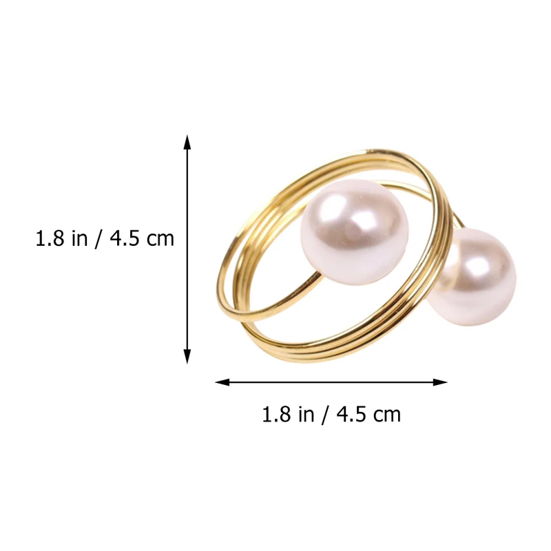 1 pcs pearl napkin buckle, silver hoop hotel party table decoration napkin rings, napkin circle new