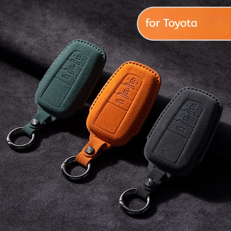 

Suede Key Case Cover For Toyota Prius Camry Corolla CHR C-HR RAV4 Land Cruiser Corolla 70 Prado 150 Highlander Fob Accessories