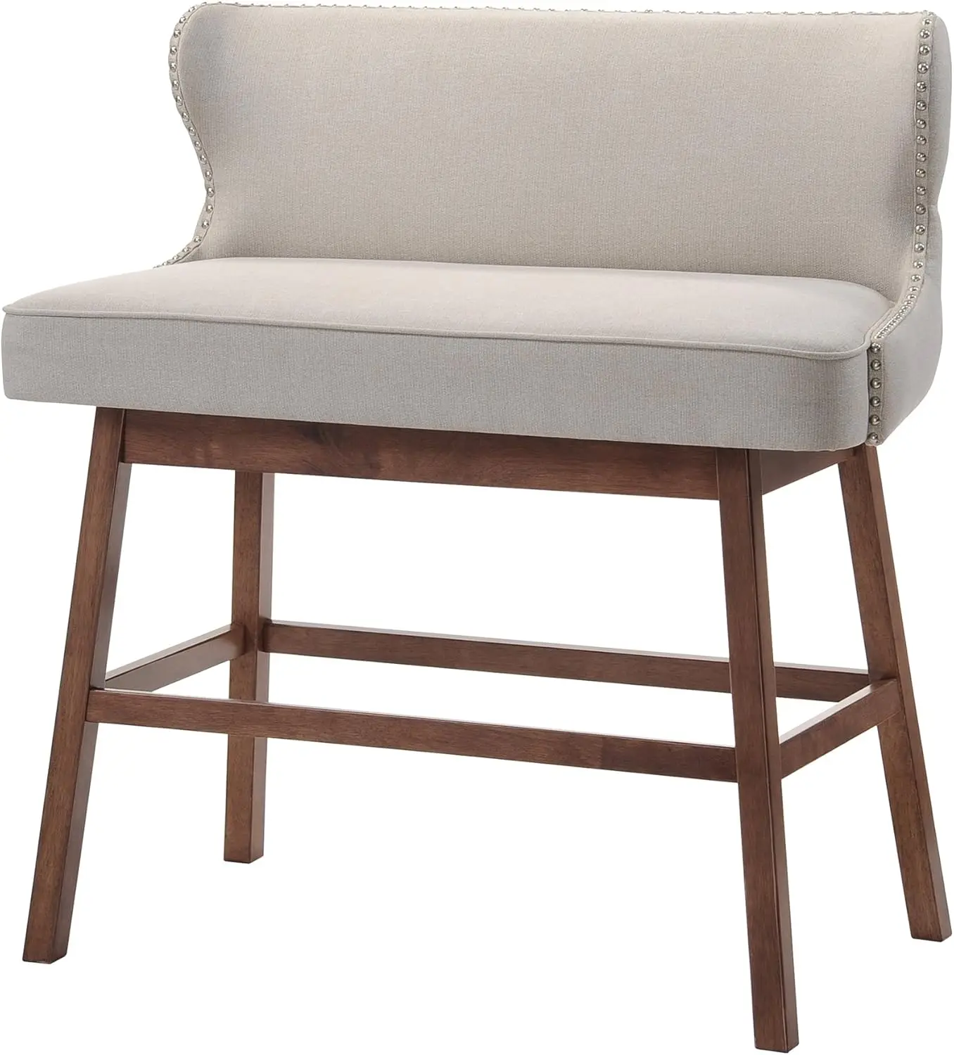 

Studio Gradisca Modern and Contemporary Light Beige Fabric Button-tufted Upholstered Bar Bench Banquette