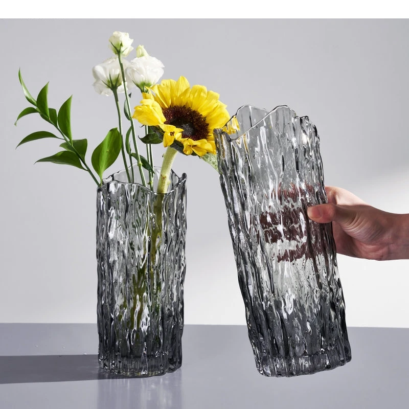 Simplicity Hydroponics Glass Vase Desk Decoration Irregular Flowers Pots Flower Arrangement Modern Home Decor Floral Vases