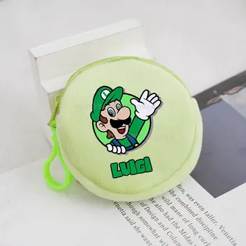 超級瑪利歐兄弟零錢包可愛男孩毛絨小錢包桃子黛西女孩迷你耳機鑰匙包兒童拉鍊零錢包 6 最佳銷售 桃子超級瑪利歐 - №6