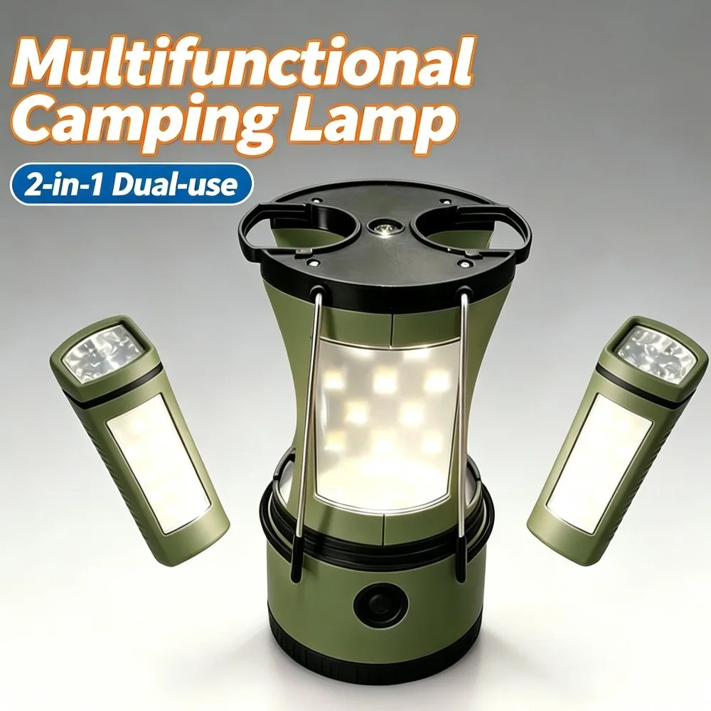2‑in‑1 Hand‑carry Searchlight Flashlight Multifunctional Portable Camping Lantern for Wild Outdoor Camping Emergency Use