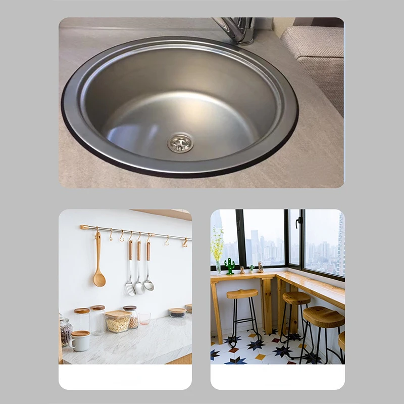 

304stainless Steel RV Sink Yacht Apartment Building Round Flat Sink Wash Basin 30cm*15cm RV Wash Basin with Downhose Spare Parts