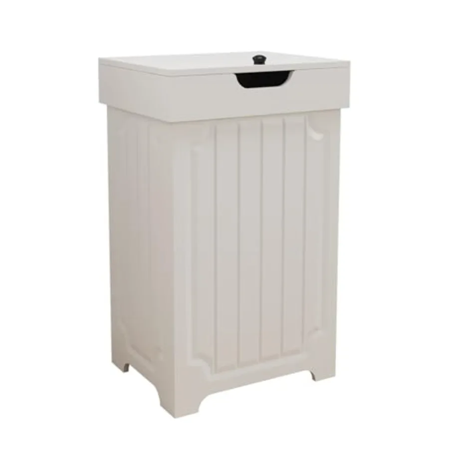 

Trash Can Cabinet 13 Gallon Hidden Kitchen Garbage Can with Lid Farmhouse Dog Proof Trash Can Metal Ring Included 16" L x 13" W