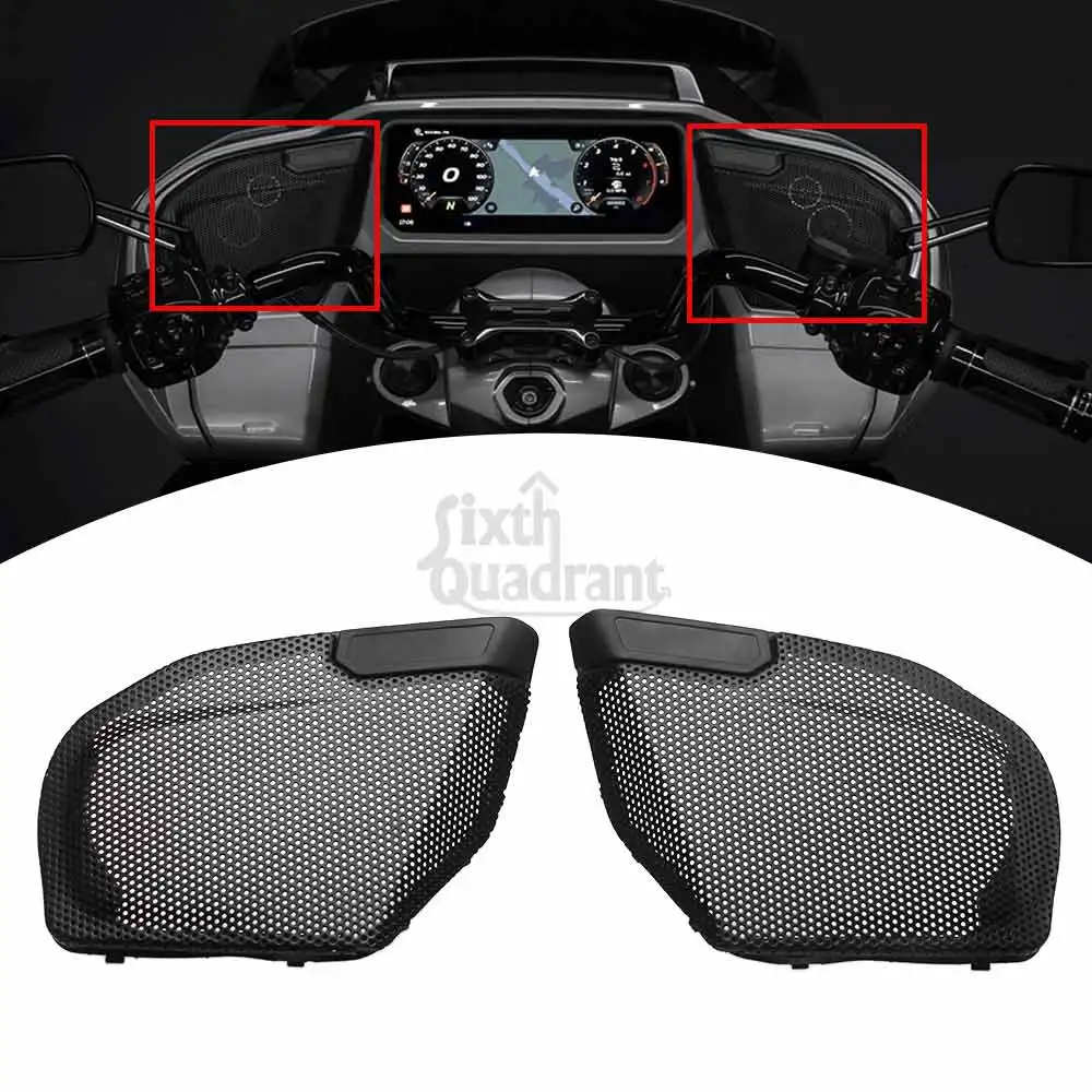 

2PCS Motorcycle Black Front Fairing Speaker Mesh Grilles Covers Kit For Harley Road Glide CVO/SE ST FLTRX FLTRXSE 2023-later