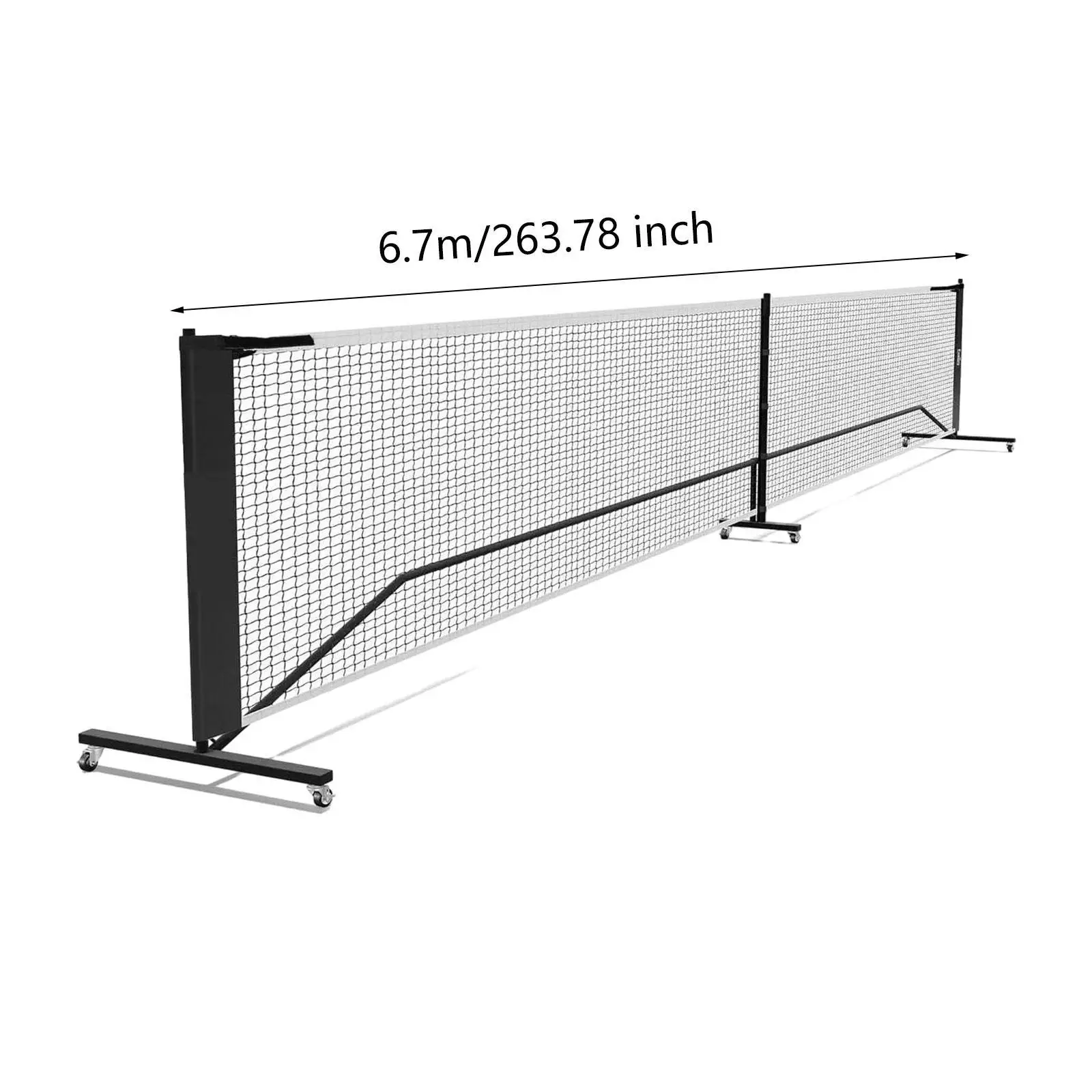 Pickleball Net on Wheels Lightweight Sports Net for Outdoor Tennis Driveway