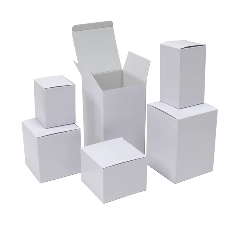 

20Pcs White Paper Box 3 Layers Corrugated Box Mailer Small Paper Gift Boxes Thicken Cardboard Carton Express Package Supplies