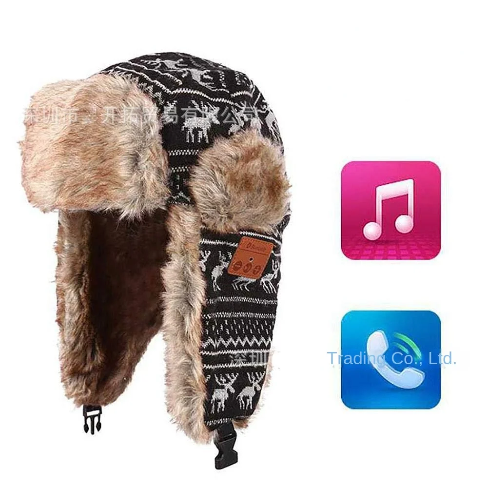 

Men Women Trooper Trapper Russian Musics Hat Warm Bomber Caps for Skiing Skating Cold Weather Outdoor Sports Earflap Ushanka