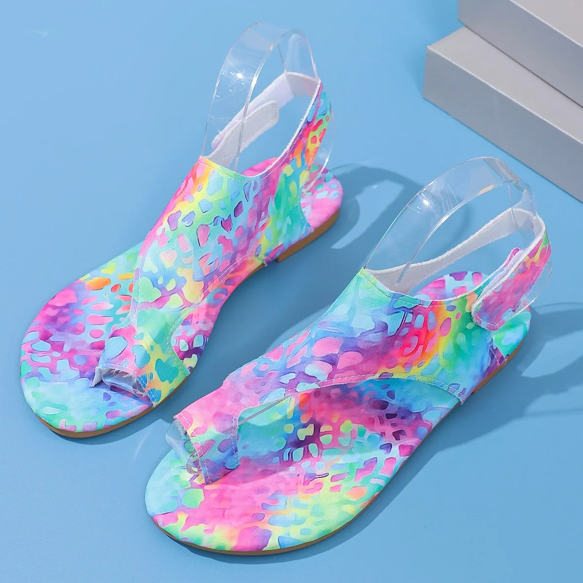 Women Flats Sandals 2024 New Summer Print Casual Shoes for Women Fashion Beach Dress Brand Sandals Flip Flops Zapatos De Mujer