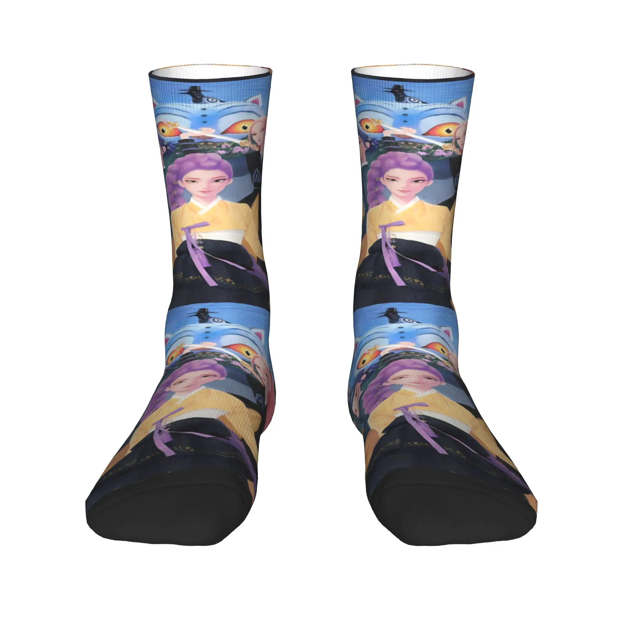 رومي ميرا زوي Kpop شيطان الصيادين الجوارب المضادة للانزلاق جوارب الرجال لينة في الهواء الطلق الجوارب الخريف العصرية جوارب مطبوعة