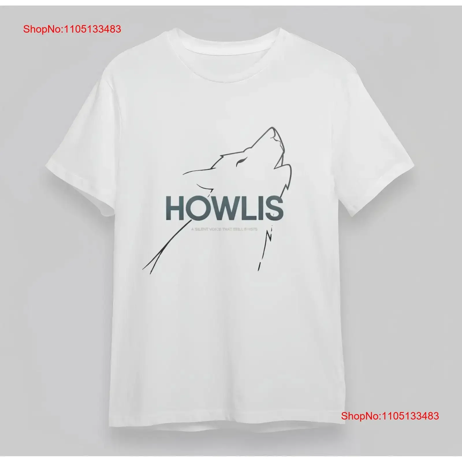 

Men's T Shirt With Minimalist Wolf Howl White 100 Cotton Top USA vintage Washed graphic Stylish Top For Everyday Wear Soft