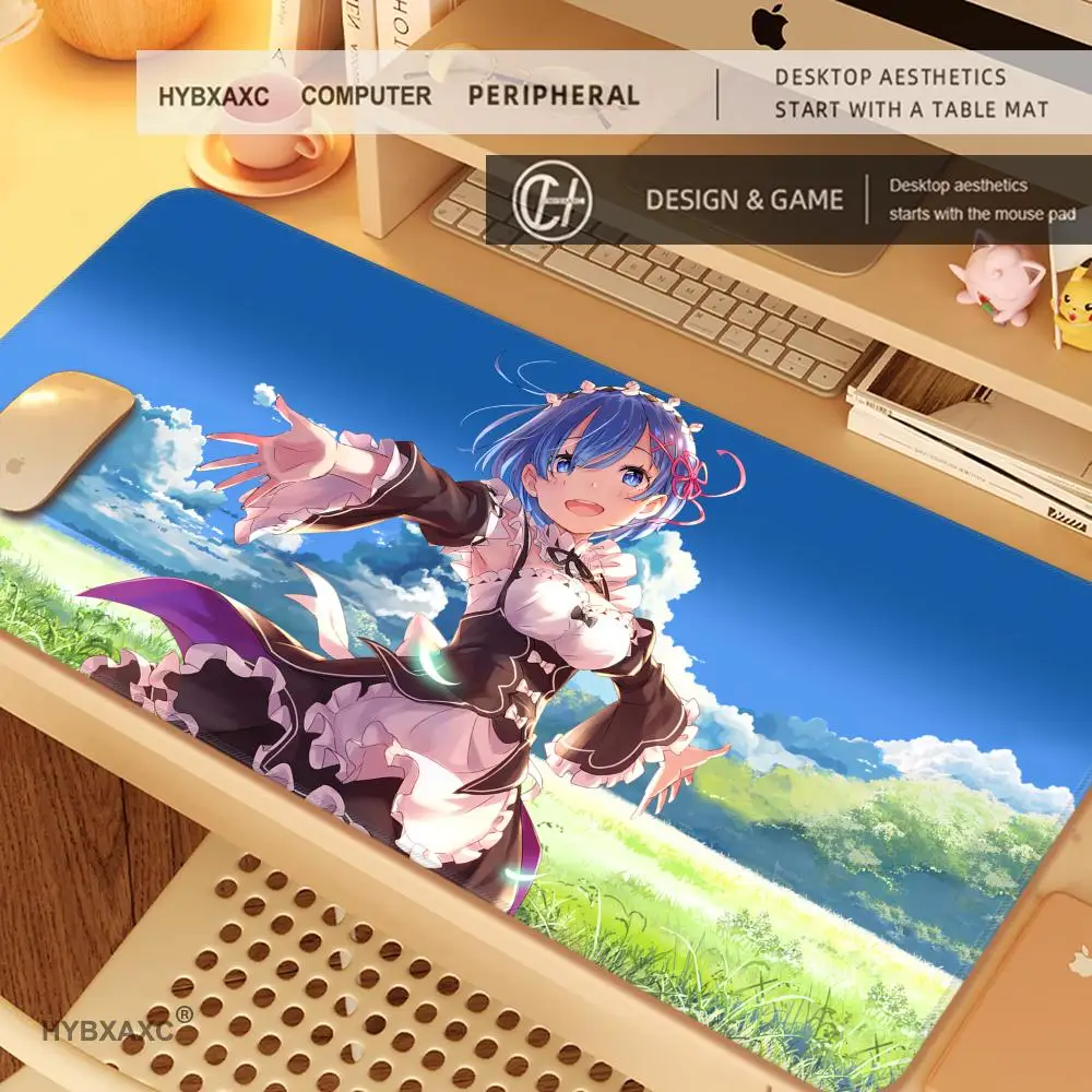 

90x40cm HYBXAXC Anime R-Re Zero Rem Mouse Pad Non-slip Rubber Gamer Balance Computer Mat Decoracion Deskmat Laptop Office Large