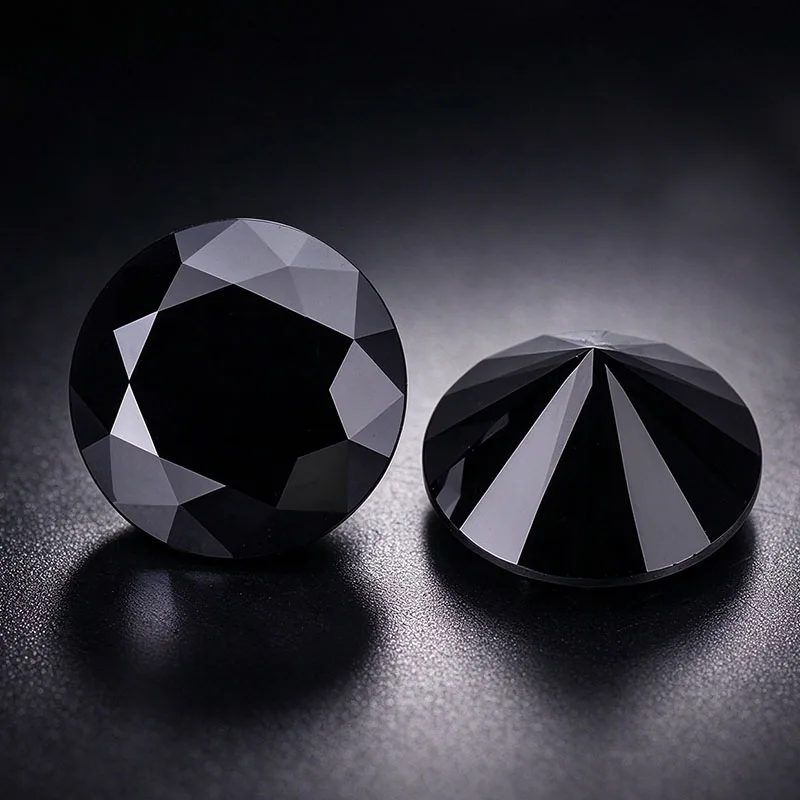 Natural Black Color Moissanite Loose Stone Moissanita Lab Diamond GRA Certified Moissanite Gemstone Pass Diamond Tester