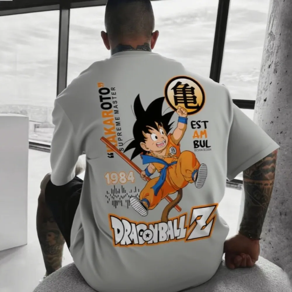 

Dragon Ball Z Аниме Гоку Косплей Молодежная Мужская футболка оверсайз Модный принт Летний хлопковый топ с короткими рукавами Повседневная одежда Мужской подарок