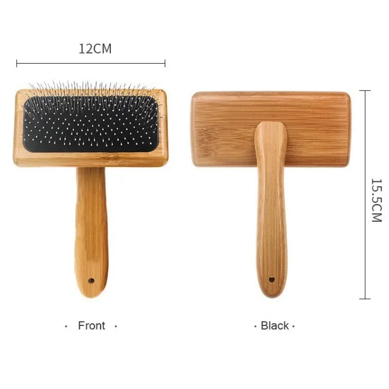 Brosse de toilettage en bois pour animaux de compagnie, peigne pour chien, épilation des poils de chat, ouverture du nœud, massage, accessoires pour animaux de compagnie