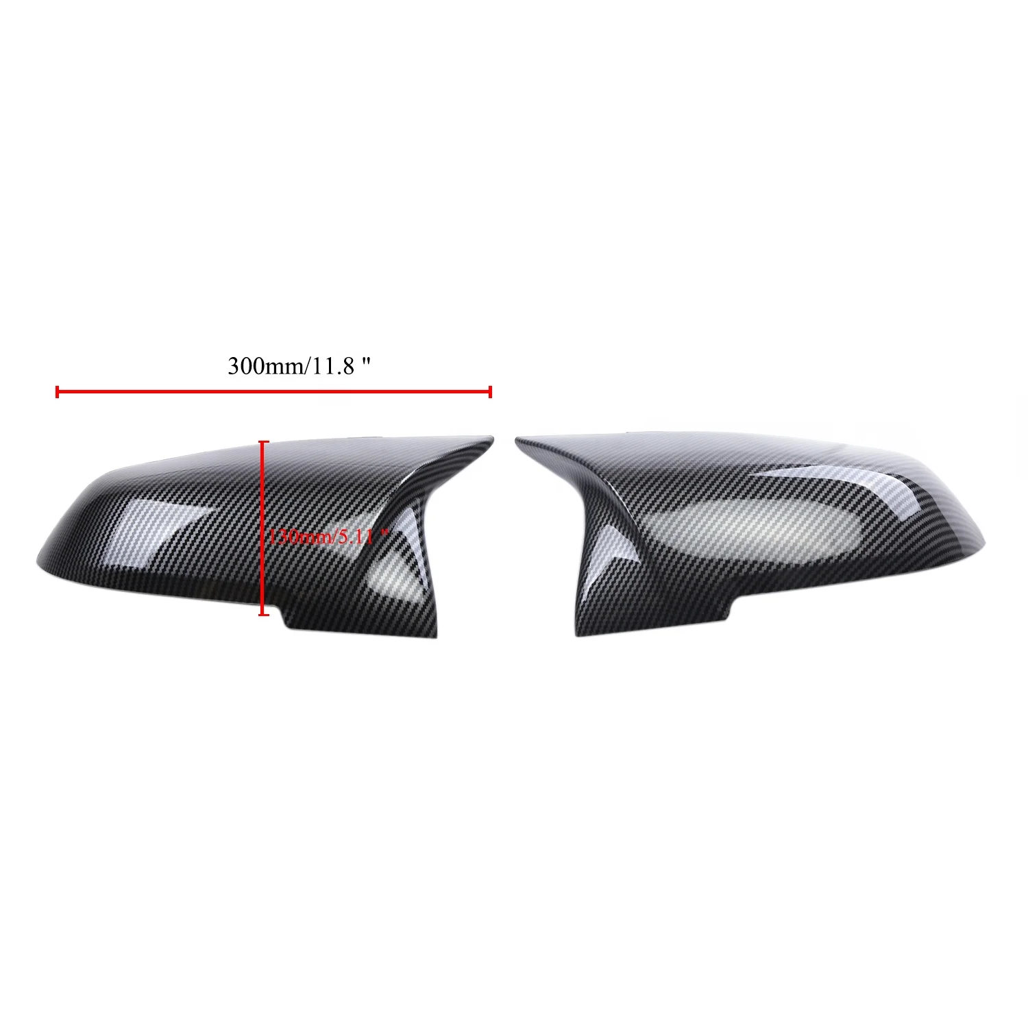 Car Rearview Mirror Cover Fit for BMW 3 Series F30 F35 Snap-on Modified Reverse Mirror Protection Cover Glossy Black