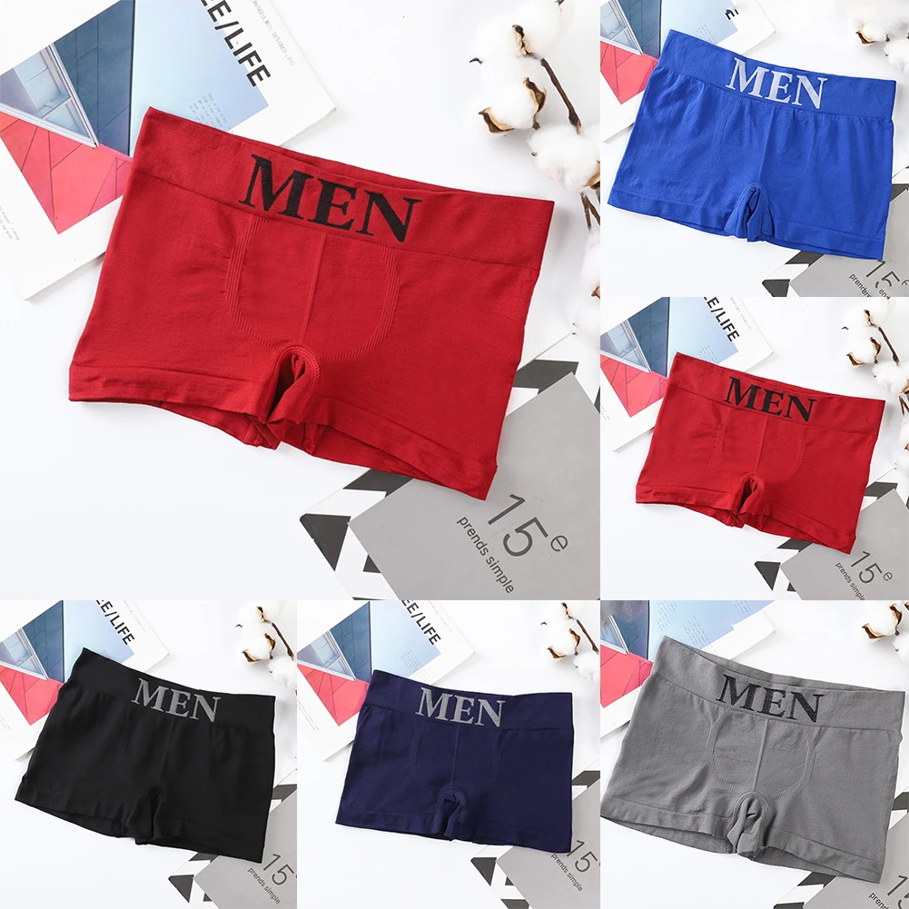 Naadloze boxershorts ondergoed trunks shorts voor heren midden taille comfortabel en rekbaar polyester materiaal