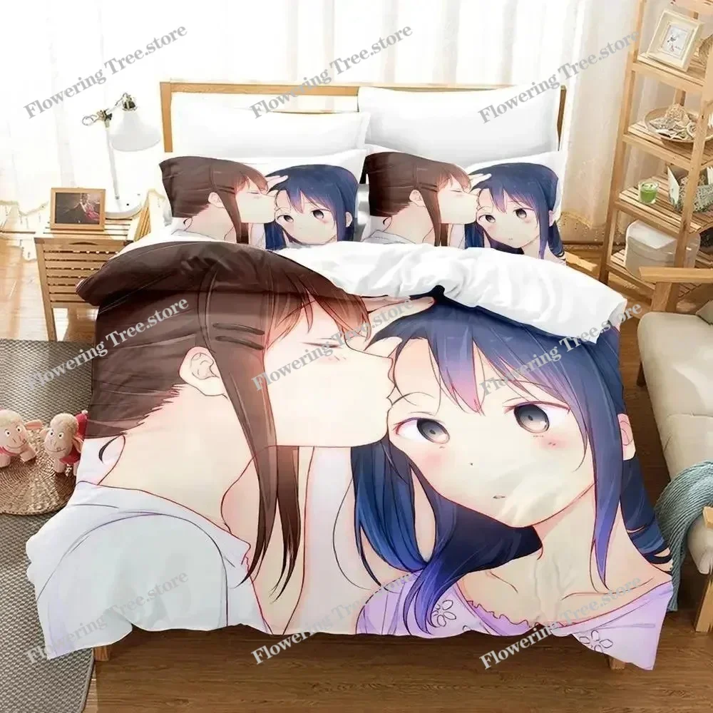 Adachi and Shimamura Bedding Set Cartoon Anime Set Adult Kid Bedroom Duvet Cover Sets Comforter Bedding Sets Luxury