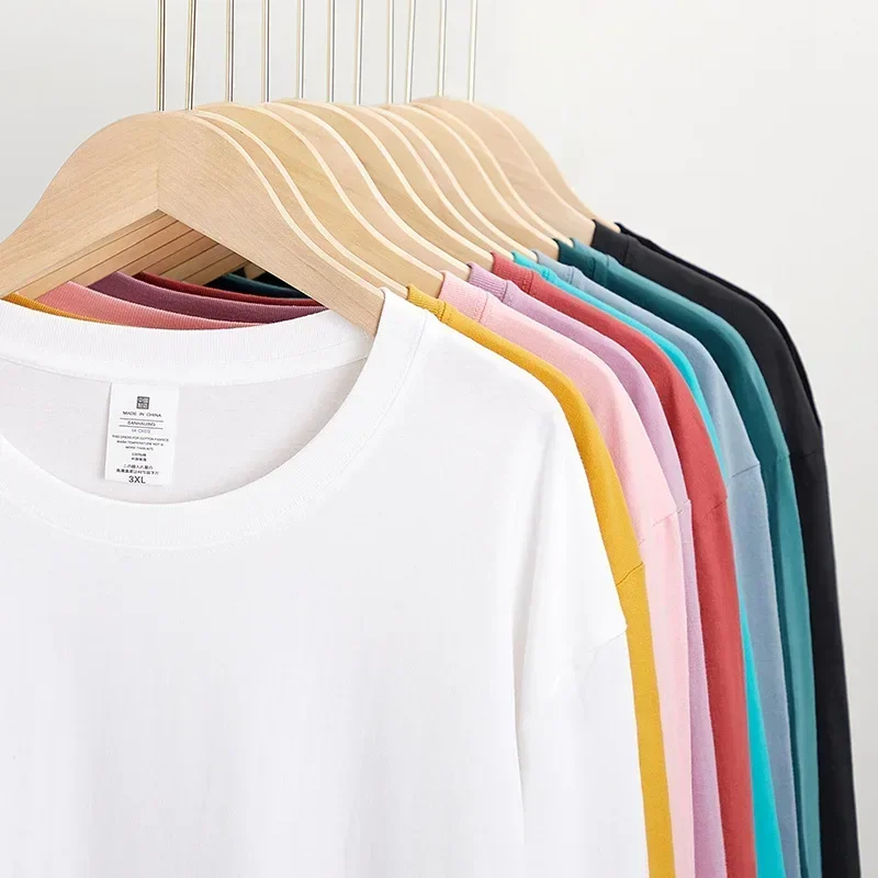 MRMT 2025 العلامة التجارية الجديدة رجل تي شيرت بتمشيط القطن فضفاض المد الجولة الرقبة طويلة الأكمام الرجال تي شيرت نقي قاع تي شيرت #3