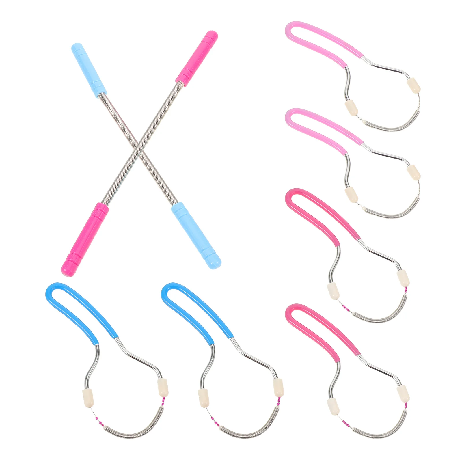 

8Pcs Manual Spring Facial Epilator Hair Remover Face Tool for Lips Chin Neck Body Women Hair Removal Device Face Epilator