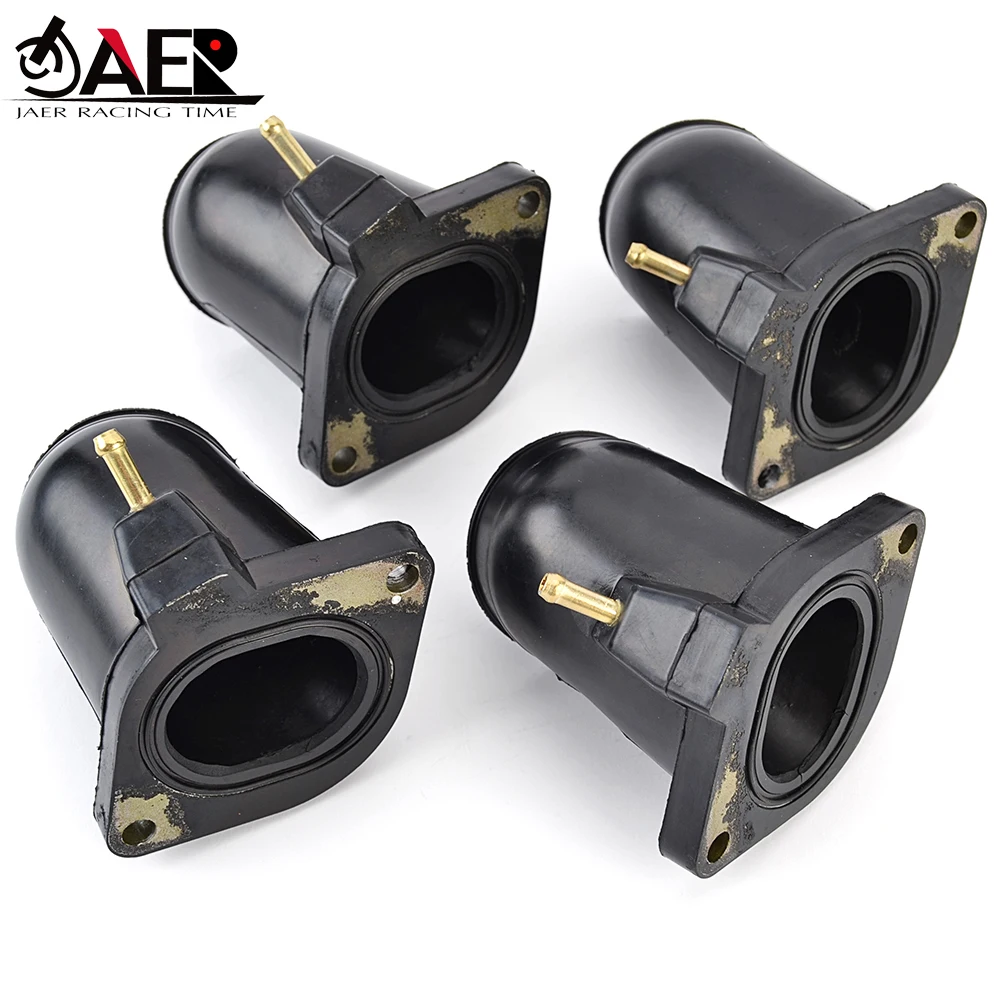 4 pcs Carburetor Adapter Inlet Intake Pipe for Yamaha Royal Star Midnight Venture Royal Star Venture Midnight Tour Deluxe S