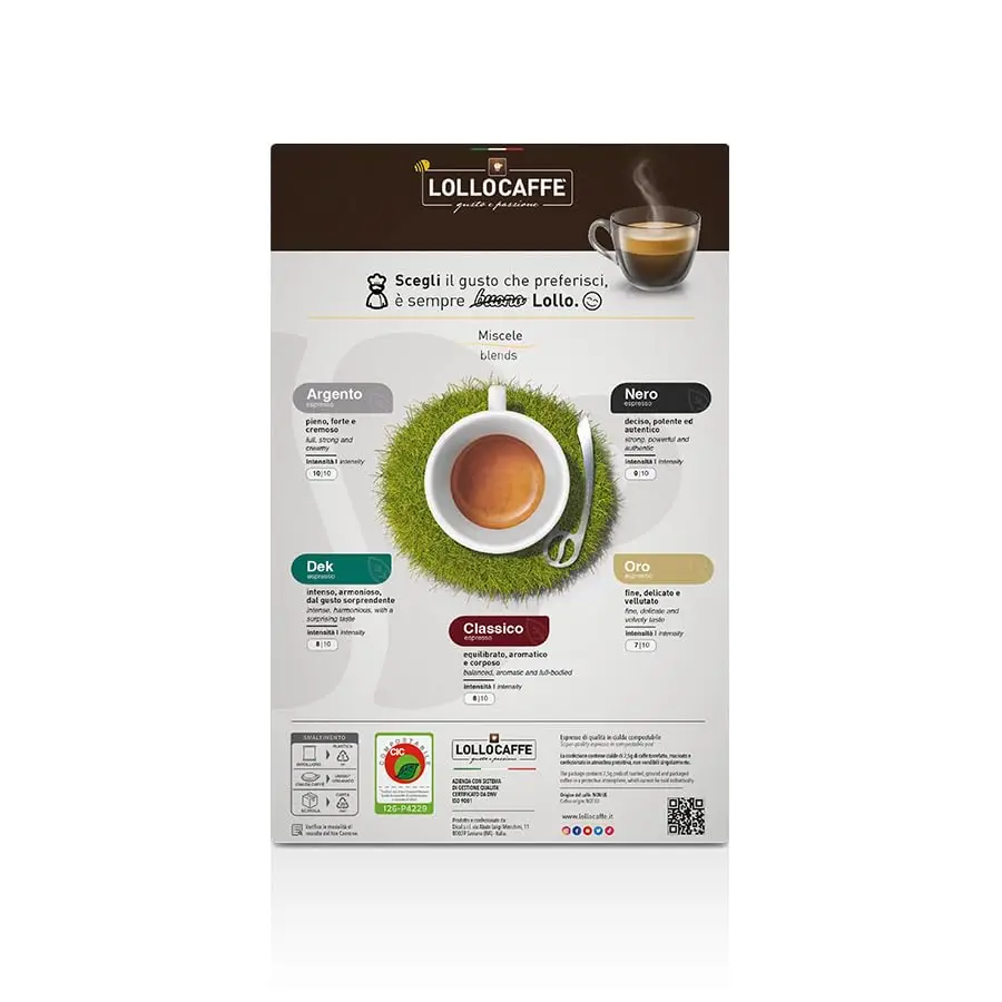Immagine 8: Capsule Di Caffè Cialde Lollo Caffè Dek, Confezione Da 150, Diametro 44