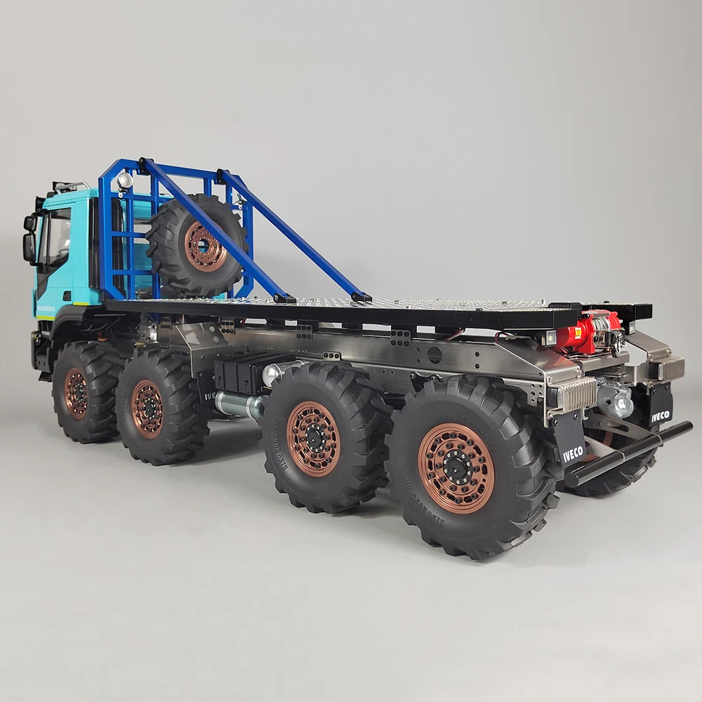 RC Trailer 1/14 8x8 RC modello di auto da arrampicata per auto con verricello versione RTR giocattolo per rimorchio telecomandato per ragazzi