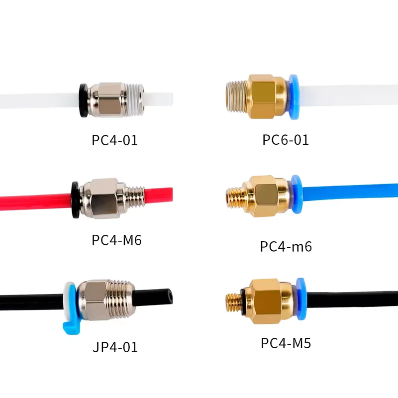 Złączki pneumatyczne do drukarek 3D, szybkozłączki Bowdena, łączniki do rur 1,75/3 mm, złączki PC4 M6 M10, rurki PTFE 2/4 mm — zdjęcie produktu 5