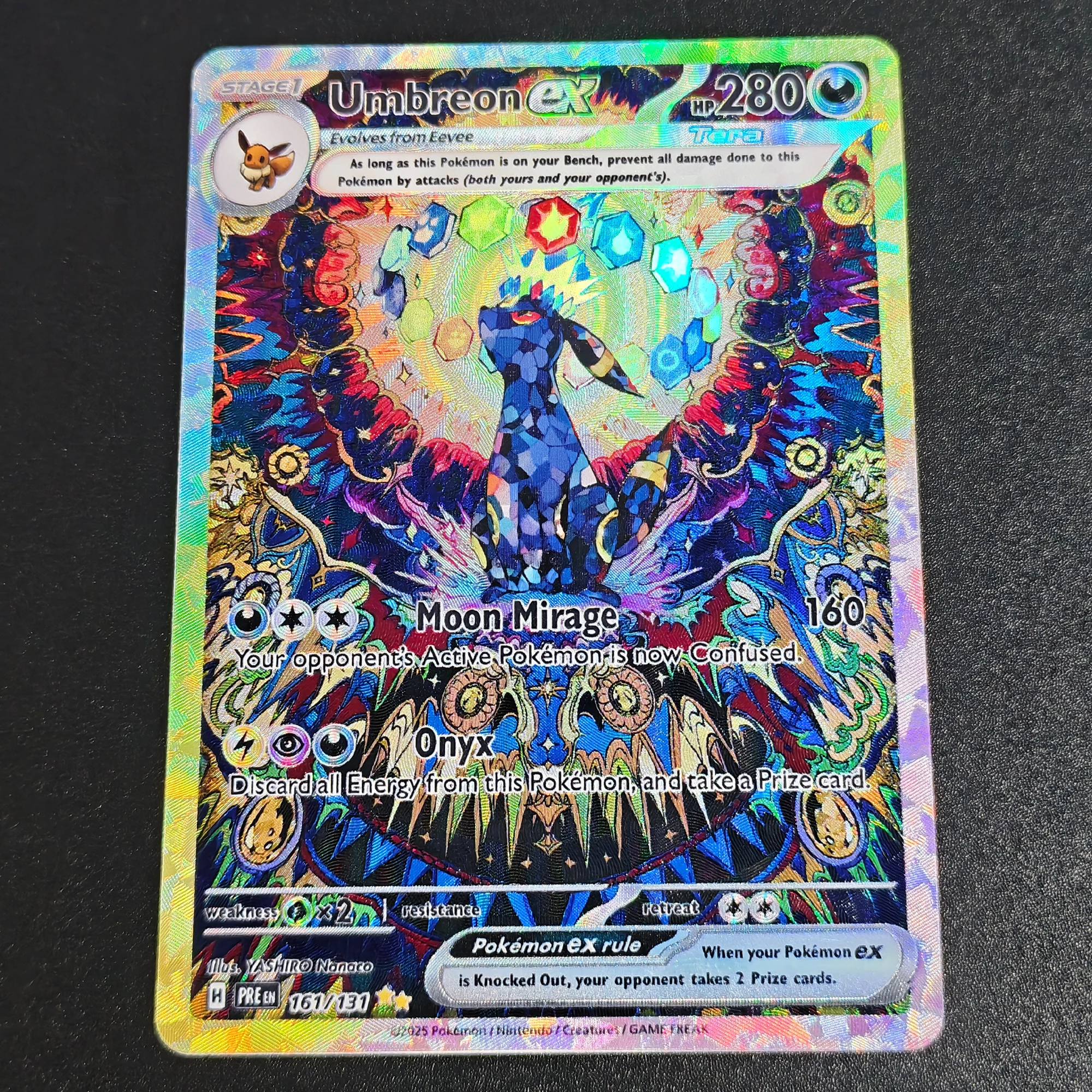 Diy Self Made Umbreon Ex High Quality Rare Texture English Flash Card Mew Lugia Charizard Classic Anime Collection Card