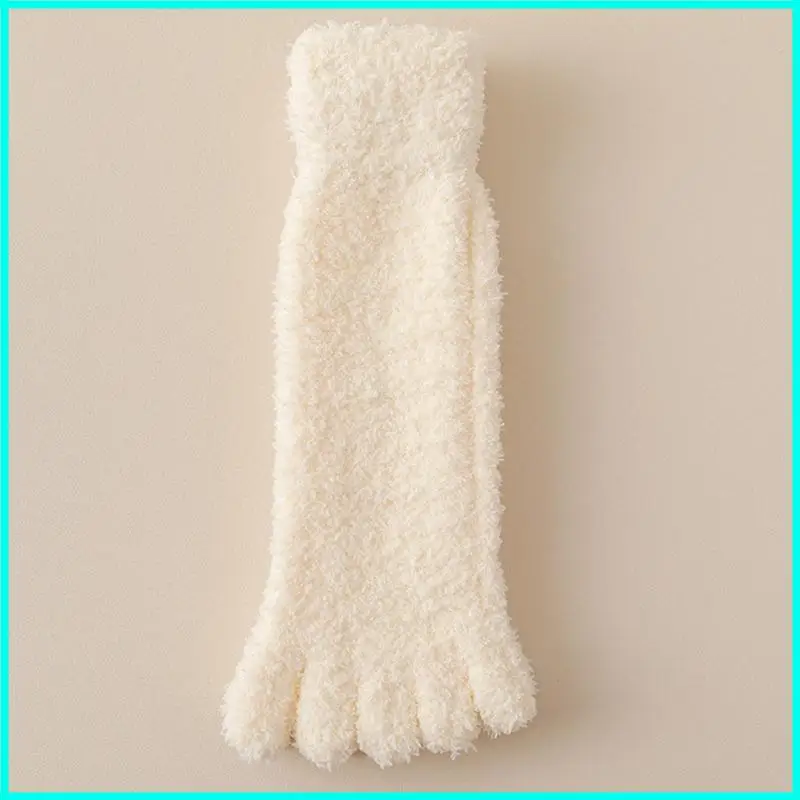 

Fuzzy Slipper Socks for Women Winter Warm Coral Fleece Five Finger Floor Socks