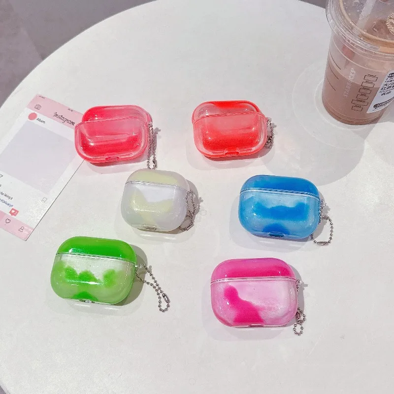 Świecące, błyszczące etui na słuchawki z ruchomym piaskiem do AirPods Pro 4 3 2 1, luksusowe etui ochronne z ruchomym piaskiem, twarda obudowa. — zdjęcie produktu 2