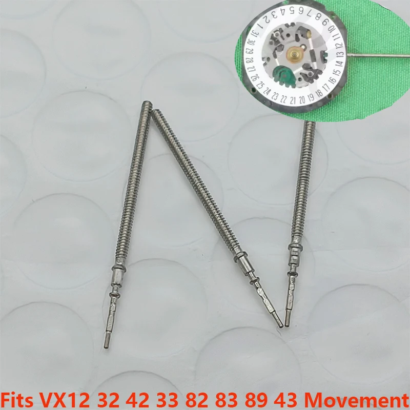 2/4Pcs VX12 32 Watch Crown Stem Fits VX12 32 42 33 82 83 89 43 Movement Watch Replacement Watch Crown Stem