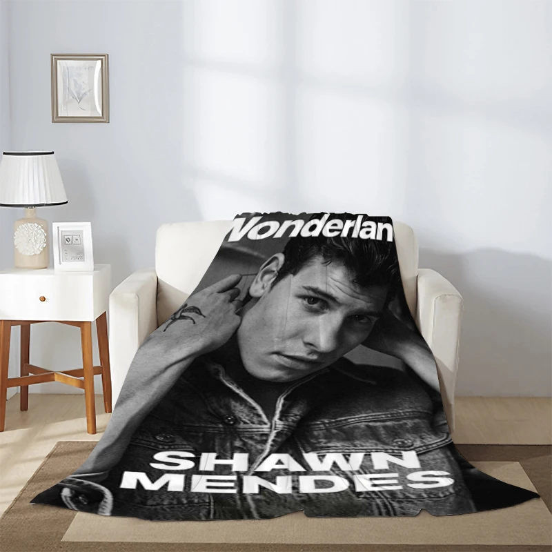 

Shawn Mendes Blanket for Sofa Pop Singer Blankets Microfiber Bedding Knee Winter Warm Fleece Fluffy Soft Nap & Throws Decorative