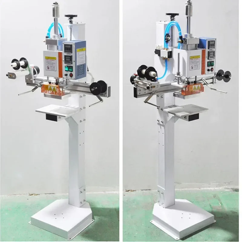 

Pneumatic Hot Stamping Machine Auto Foil Rewind Digital Temp Control for Plastic Case Turnover Box Logo Embossing