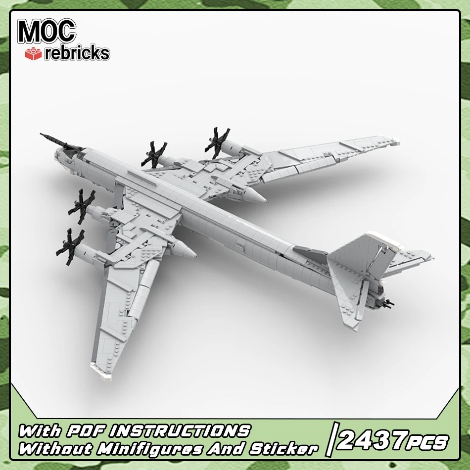 

Military Series MOC Bricks Tupolev TU-95 Bear Fighter Building Block Model Technology Bricks DIY Set Boy Toys Birthday Gifts