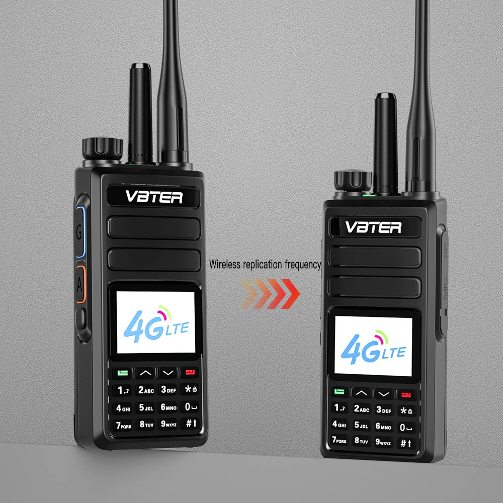 VBTER 2024 New 4G POC Network Radio with Analog UHF 430-440MHz 5Watts High power Dual Mode Dual Screen work