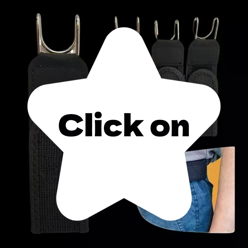Buckleless Belt Hook Adjustable Metal Hook Elastic Belt Unisex Buckle-Free Invisible Waist Belt Closure For Outdoor Work