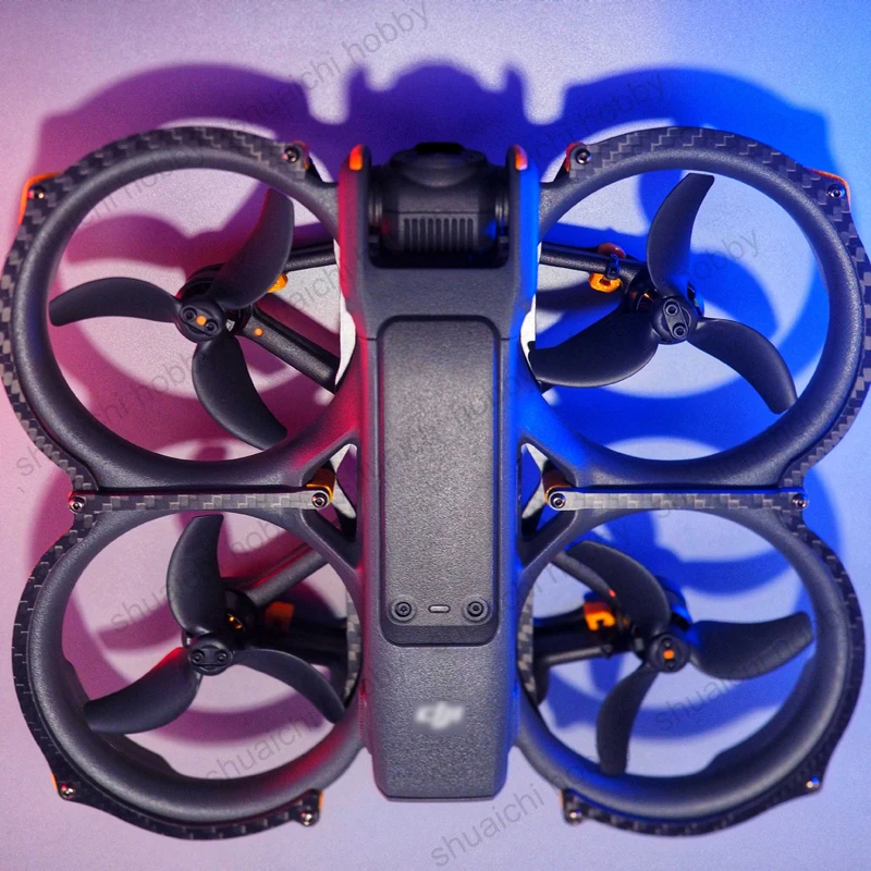 1 ensemble pour Drone DJI AVATA 2 RC, cadre de Protection blindé en Fiber de carbone, anneau de Protection Ultra-léger résistant aux chocs