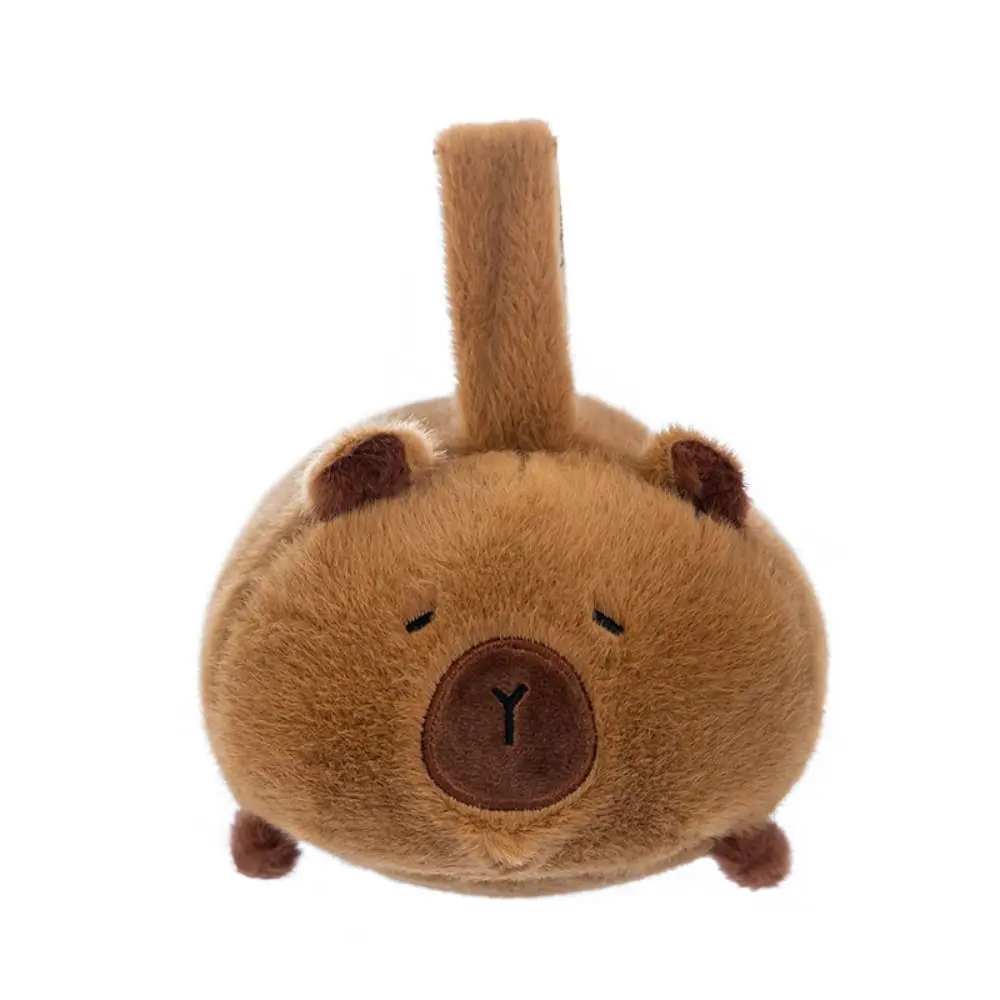 

Simple Anime Cartoon Capybara Plush Shoulder Bags Panda Rabbit Capybara Handbags Zipper Large Capacity Animal Plush Bag Women