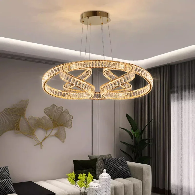 Modern light luxury crystal chandelier lighting Ceiling lamps hanging light led chandeliers for the living room indoor light