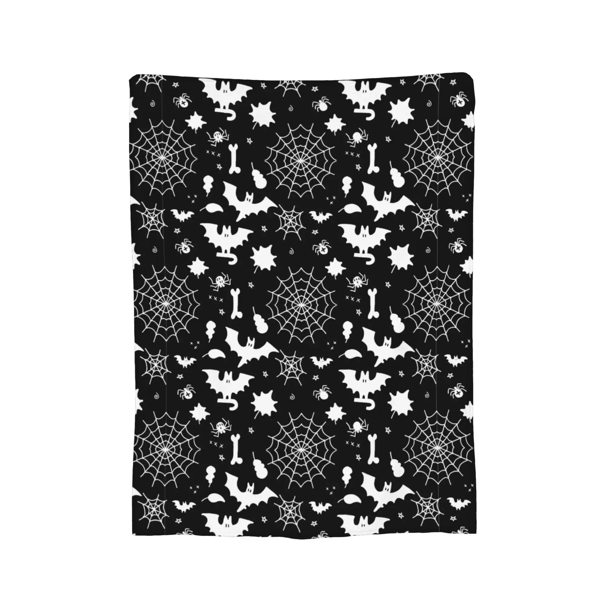 Cartoon Bat Halloween Gothic Blankets Fleece  Winter  Portable Lightweight Thin Throw Blanket for Bed Bedroom Rug Piece
